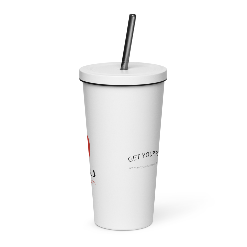 AGA Insulated Tumbler with a Straw